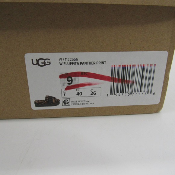 UGG Fluffita Platform Women's Slide Sandal Slippers in Leopard SZ 9 - Picture 7 of 8